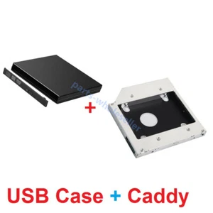 Boîtier de boîtier externe USB 2.0 CD DVD RW + disque dur Sata 2ème disque dur SSD HD HD caddy - Photo 1/11