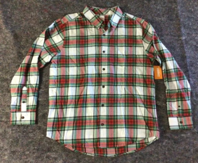 Camisa de franela de algodón a cuadros roja verde blanca talla mediana Gymboree para mujer Foto 1 de 4