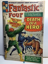 1964 Fantastic Four “Death Of A Hero”  MARVEL #32 Comic Book Jack Kirby Stan Lee
