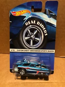 1/64 Hot Wheels Real Riders 6/18 Custom Chevrolet Greenbrier Sports Wagon - Imagen 1 de 2