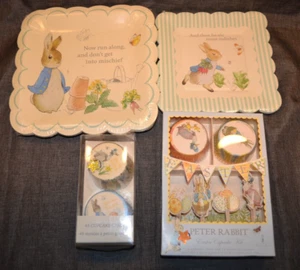 Beatrix Potter Peter Rabbit Party Kit, 24 Plates & 48 Cupcake Cases Easter Bunny - Picture 1 of 10