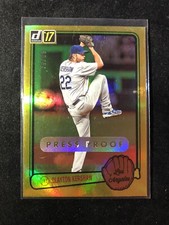 2017 Panini Donruss Retro 1983 Gold Press Proof /99 Clayton Kershaw #RV-17