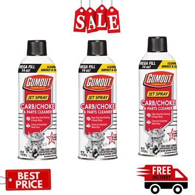 (Pack Of 3) Gumout Carb/Choke and Parts Cleaner 14 oz, Engine Parts Spray - Image 1 of 4