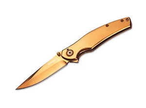 Boker Magnum Gold Finger Pocket Knife 3.15" Blade 440A Steel Handle - 01LG277 - Picture 1 of 8