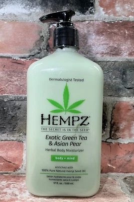 Hempz Exótico Té Verde y Pera Asiática Hidratante Corporal a Hierbas Cuerpo + Mente 17 fl oz Foto 1 de 4