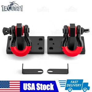 Bumper 32'' LED Light Bar Tow Hook Mount+D-Ring Shackles For Ram 2500 3500 4500 - Picture 1 of 7