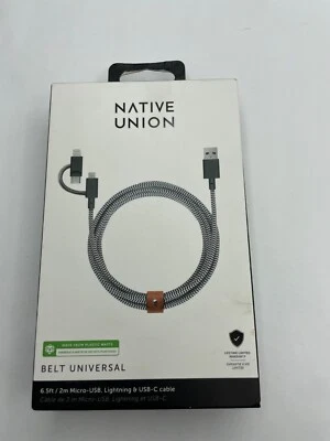 Native Union 6.5' USB Micro USB/Lighting/USB-C Cable for iPhone 17/16/15/14/13 - Image 1 of 3