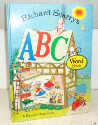 First Ed 1971 Richard Scarry's ABC Word Book HC Book Random House Book 12x9in Foto 1 de 4