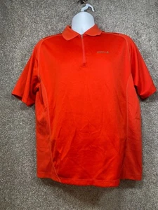 Merrell T-Shirt Uomo Grande OPTi Wick UPF 50+ Rosso Polo 1/4 Zip Performance Golf - Foto 1 di 11