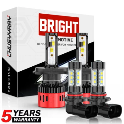 Combo LED Headlight H4 9145 For Toyota Tacoma 2005 2006 2007 2008 2009 2010 2011 - Image 1 of 4