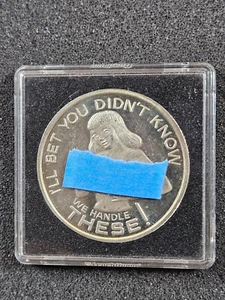 🌟 Vintage  I'll Bet You Didn't Know We Handle These  1 oz .999 Silver Art Round - Picture 1 of 2