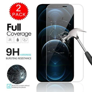 For iPhone 12 / Pro / Max/ 12 Pro Max Full Cover Tempered Glass Screen Protector - Picture 1 of 27