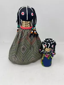 Set di 2 bambole fertilità con perline arte popolare nativa del Sudafrica tribù Ndebele - Foto 1 di 13