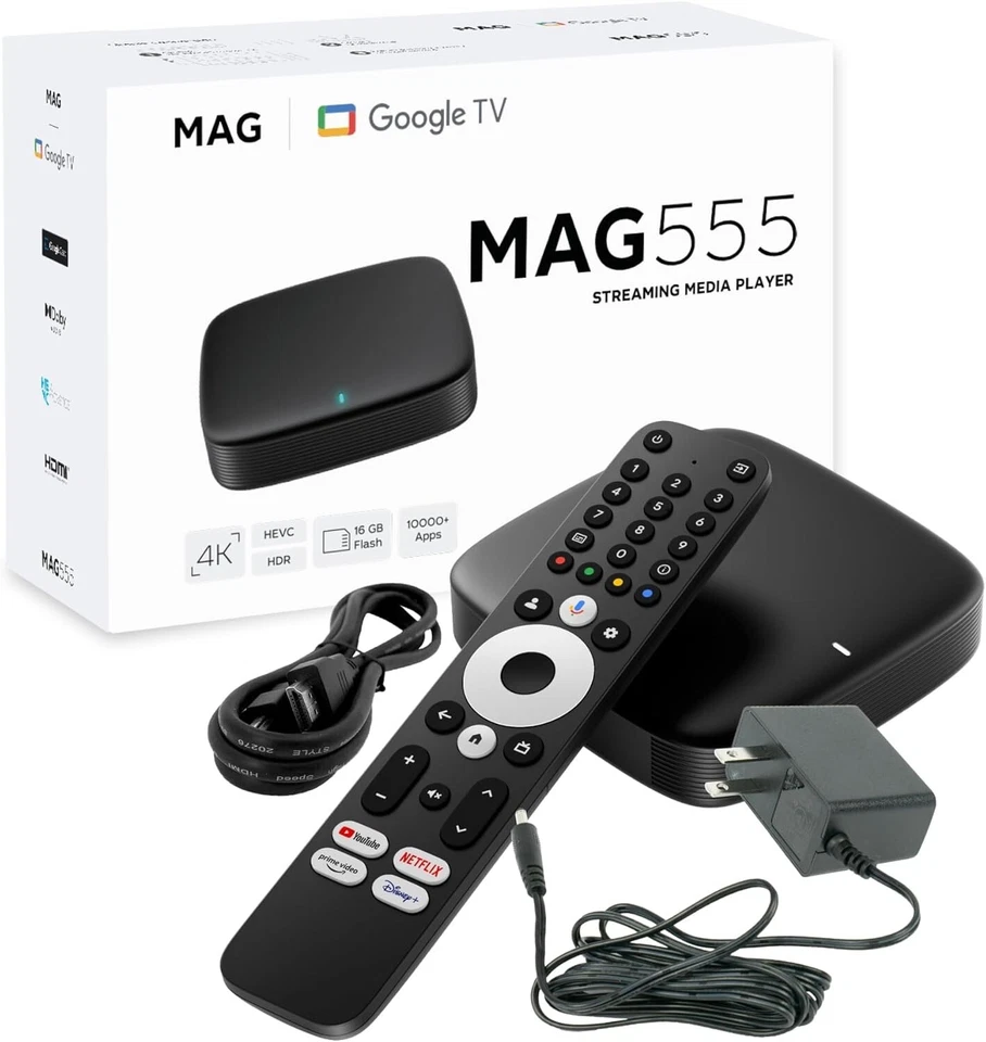 INFOMIR MAG555 4K Streaming Media Player with Google TV, 4K HDR at 60 FPS - USA - Image 1 of 4