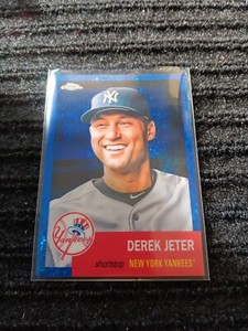 2022 Topps Chrome Platinum Derek Jeter Blue Mini Diamond Refractor 196/199 #2