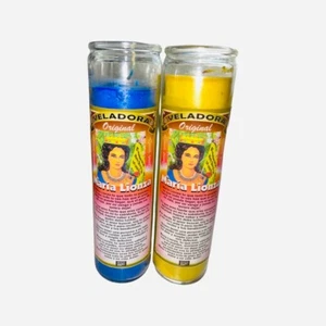 2x Set Maria Lionza Veladoras Fixed Candle - Picture 1 of 1