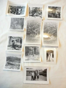 11 1950's B&W Glossy Snapshots Photos Hunting-Fishing-Sports - Picture 1 of 10