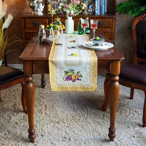Yellow Lemon Table Runner Fruit Decor Farmhouse Table Runners Waterproof Table R - Picture 1 of 6