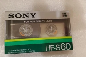 Sony HF-S 60 leeres Audiokassettenband (versiegelt). JAPAN & USA. Kleiner Riss in der Verpackung. - Bild 1 von 9