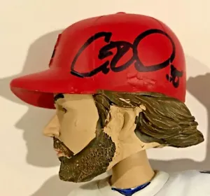 COLE HAMELS RANGERS PHILLIES BRAVES BASEBALL AUTOGRAPHED SIGNED BOBBLEHEAD COA - Picture 1 of 9
