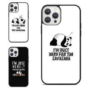 Pandas like savasana For iPhone SE XS XR Max 5 6 7 8 Plus Anti scratch Cover - Picture 1 of 25