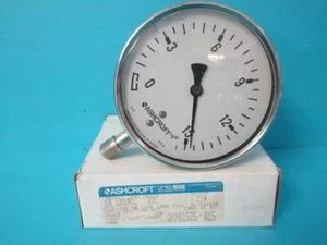 ASHCROFT PRESSURE GAUGE 10 1008SL 02L 15# 0-15 PSI GLYCERINE FILLED 100MM 1/4 - Picture 1 of 11