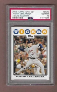 2008 TOPPS TEAM SET #DET3 JUSTIN VERLANDER PSA 10 DETROIT TIGERS-FACTORY SET - Picture 1 of 1