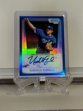 2011 Bowman Chrome( Nathan Eovaldi ) 1ST Bowman Autograph (Blue Refractor (/150)