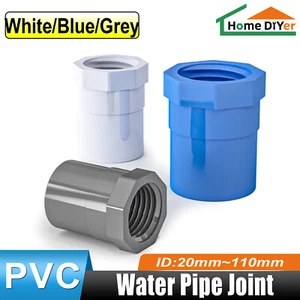 PVC Nipple Bsp Female Threaded Pressure Fittings Pipe Fitting ID 20mm~110mm - Picture 1 of 7