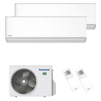 Panasonic Klimaanlage Etherea Multisplit mit 2 Innengeräten 2 x 2,5 kW Mattweiß - Bild 1 von 4