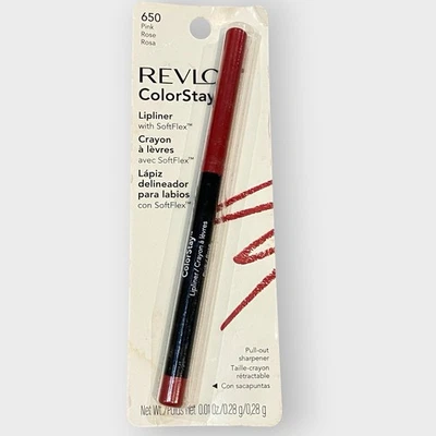 NEW Revlon ColorStay LipLiner 650 Pink Rose Crayon Discontinued Soft Flex 0.01oz - Image 1 of 4