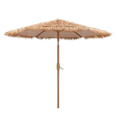7.5FT Tiki Patio Umbrella Outdoor Table Umbrella,Market Umbrella with 6 Sturd... - Image 1 of 4
