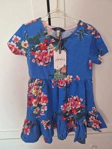 Joules Girls Blue Foral Evelyn Dress Age 2 - Picture 1 of 3