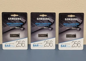 Samsung BAR Plus 256GB USB 3.1 Flash Drive (Set of 3) - Titan Gray - Afbeelding 1 van 1