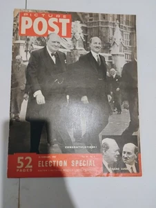 Picture Post Magazine February 25, 1950 Election Special Churchill - Foto 1 di 8
