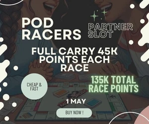 GÜNSTIGER POD RACERS PARTNER - 45K Punkte für je 3 RENNEN - Bild 1 von 1