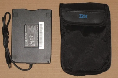 IBM USB Portable 3.5" Floppy Diskette Drive MPF82E w Case Mint 06P5223 - Image 1 of 2