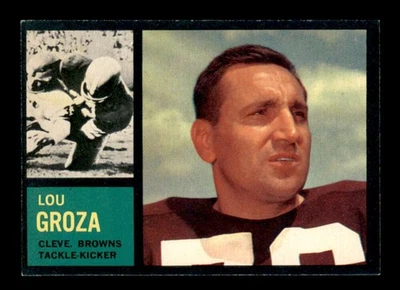 Lou Groza 1962 Topps #32 excelente + X3583189 Foto 1 de 3
