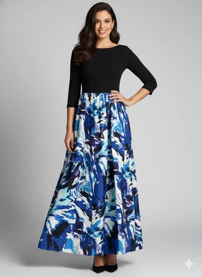 NWT Aidan Mattox Gown Women’s Size 8 Layered Maxi $440 MSRP Wedding Guest Prom - Image 1 of 4