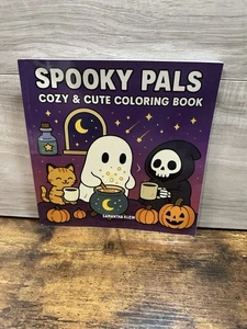 Spooky Pals: Coloring Book Featuring Cozy Scenes for Adults & Kids in Ghostly Mo - Picture 1 of 5
