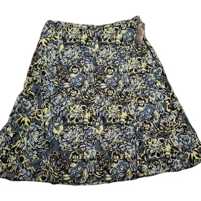 Falda Attention NUEVA CON ETIQUETAS 10 Azul Floral 100% Algodón Cremallera Foto 1 de 4