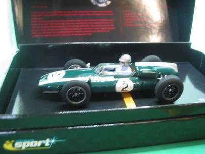 SCALEXTRIC C2639A JACK BRABHAM COOPER CLIMAX  NEW CAR BOX LIGHT FADE ON BAND FNT - Image 1 of 4