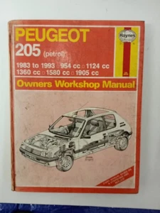 Haynes Owners Workshop Manual PEUGEOT 205 1983 to 1991 Petrol - Picture 1 of 5