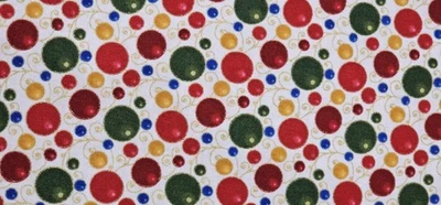  Season’s Greetings  2 Yards & 26 Inches Christmas Ornaments Fabric - Image 1 of 3