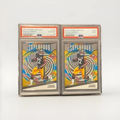 Najee Harris 2021 Panini Supernova Rookie RC 1/3357 PSA 10 GEM MT + 9 MINT - Image 1 of 4