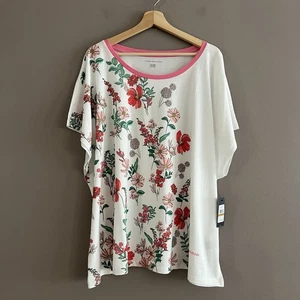 Tommy Hilfiger Camiseta Gráfica Floral Verano Sin Mangas Algodón Modal Blanco Talla 3XL - Imagen 1 de 9