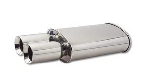 Vibrant StreetPower Oval Muffler w/ Dual 3.5" Round Tips Str Cut Bev Edge 2.5" - Bild 1 von 4