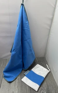Norwex Baclock Asciugamano da Viaggio Sportivo Attivo in Microfibra con Borsa a Rete, Blu Piccolo - Foto 1 di 5