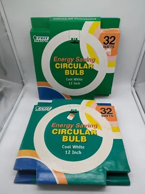 2 Circular Fluorescent Light Bulb FEIT Electric FC12T9/CW 12 Inch 32 Watt 4 Pin  - Image 1 of 3