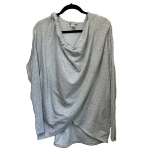 Sudadera con Capucha Athleta S Purana Wrap Nirvana 486073 Gris Brezo Drapeado Túnica - Imagen 1 de 8